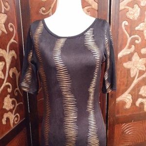 Codigo Black and Gold Mini Dress Med NWT